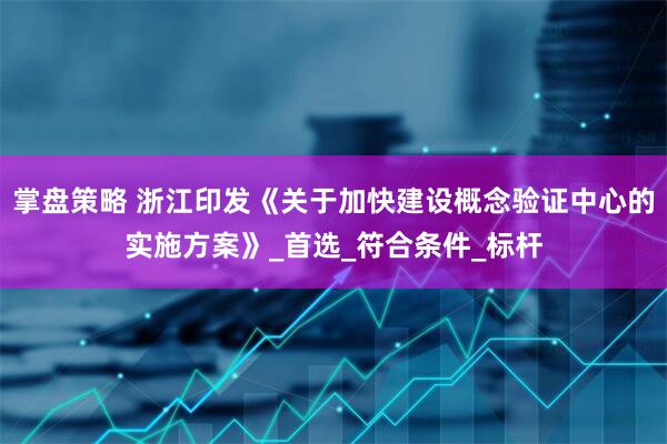 掌盘策略 浙江印发《关于加快建设概念验证中心的实施方案》_首选_符合条件_标杆
