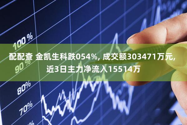配配查 金凯生科跌054%, 成交额303471万元, 近3日主力净流入15514万